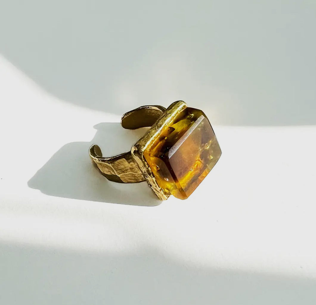 Smart Glass Ring-Gold-Tortoise