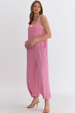 Load image into Gallery viewer, Pink Ribbed Jumpsuit