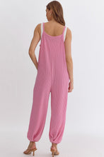 Load image into Gallery viewer, Pink Ribbed Jumpsuit