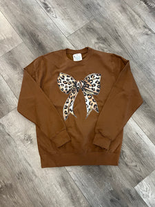 Cheetah Bow Crewneck