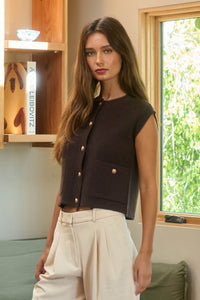 Gold Button Vest