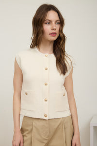 Gold Button Vest