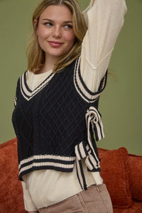 Trim Side Sweater Vest
