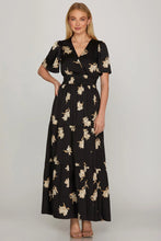 Load image into Gallery viewer, Floral Satin Dress