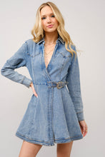 Load image into Gallery viewer, Buckle Wrap Dress