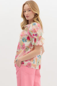 Berry Floral Top