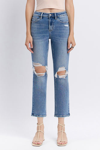 High Rise Crop Straight
