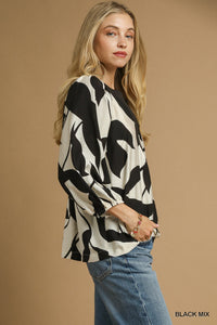 Leaf Print Top
