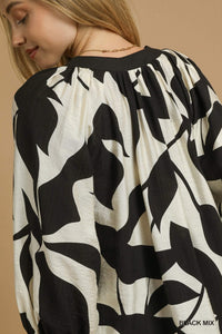 Leaf Print Top