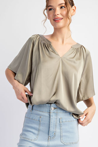 Notch Neck Top