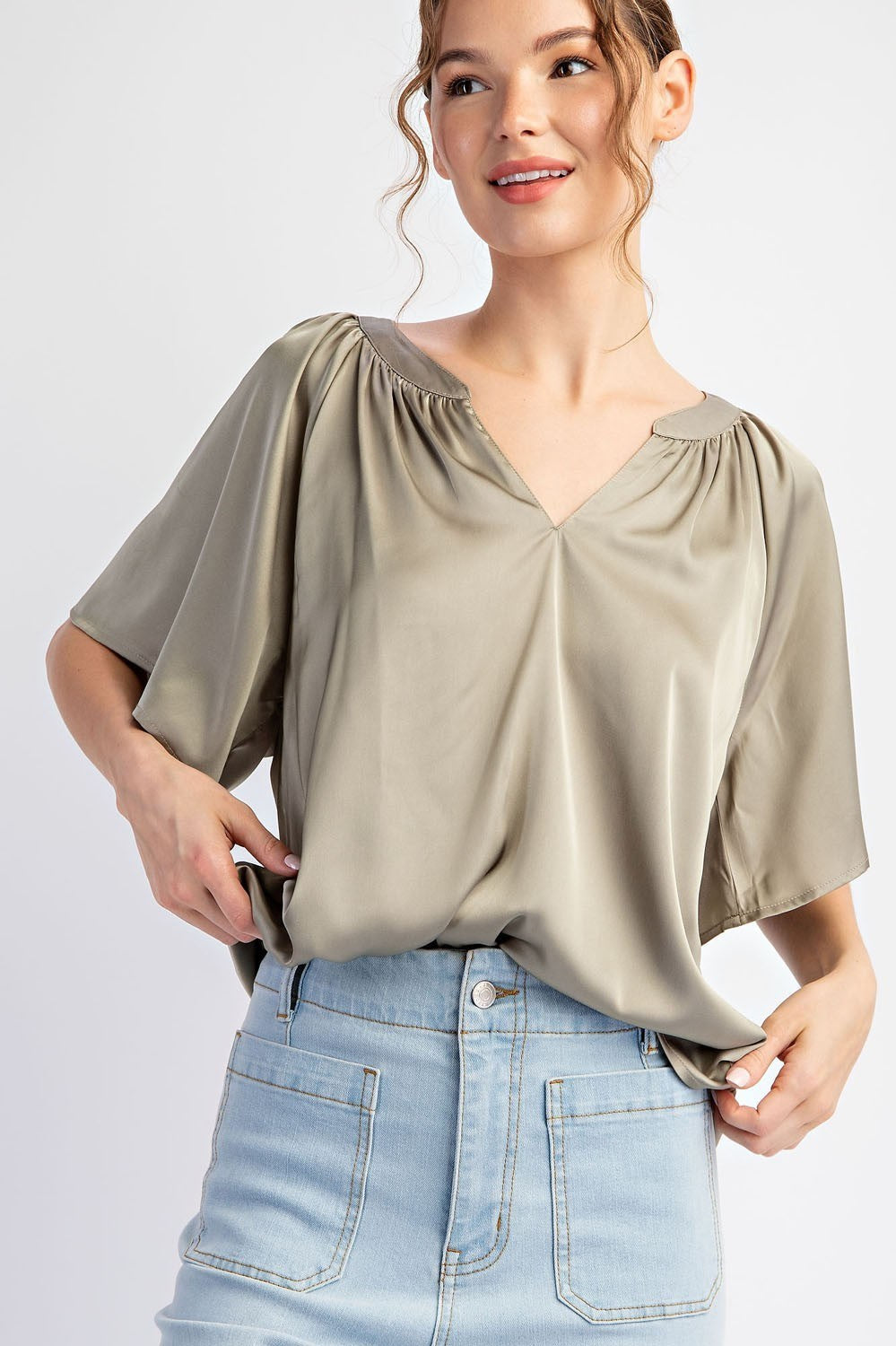 Notch Neck Top