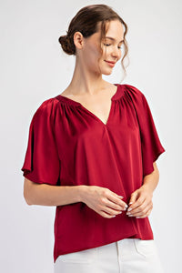 Notch Neck Top