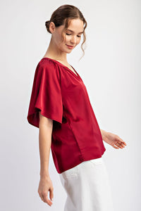 Notch Neck Top
