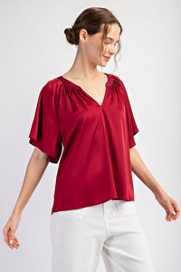 Notch Neck Top