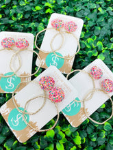 Load image into Gallery viewer, Glitter Top Hoops
