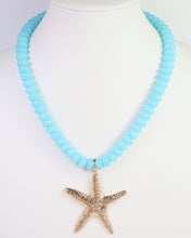 Load image into Gallery viewer, Aster Starfish Necklace Aqua