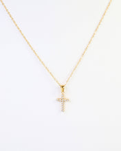 Load image into Gallery viewer, Brooklyn Cross Necklace WP Gold