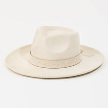 Load image into Gallery viewer, Embroidered Flower Strap Fedora Hat