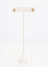 Load image into Gallery viewer, Francoise CZ Cross Earring Gold