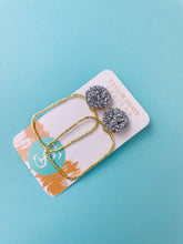 Load image into Gallery viewer, Glitter Top Hoops