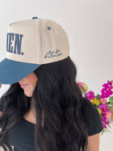 Load image into Gallery viewer, AMEN. - Slate Blue Vintage Trucker Hat