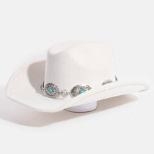Load image into Gallery viewer, Turquoise Stud Concho Belt Western Cowboy Hat
