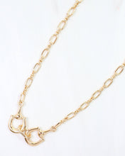 Load image into Gallery viewer, Double Horsebit Necklace Gold