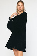 Load image into Gallery viewer, Black Velvet Dress
