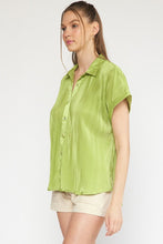 Load image into Gallery viewer, Apple Green Satin Top