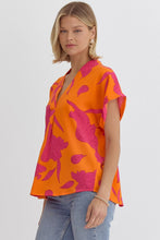 Load image into Gallery viewer, Orange Floral Top