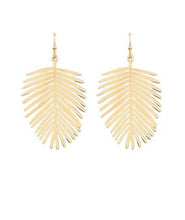 Load image into Gallery viewer, Gold Leaf Earrings | Leaf Dangle