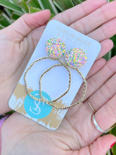 Load image into Gallery viewer, Glitter Top Hoops