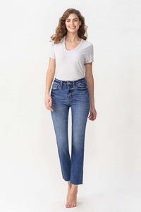 High Rise Slim Straight Denim